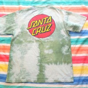 Custom Santa Cruz Skateboard Shibori Dip Dyed Tee